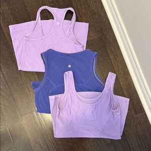lululemon athletica Purple and Blue Tank Tops